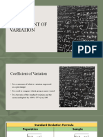 Coefficient of Variation