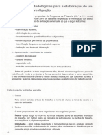 Sugestões Metodológicas para A Elaboração de Um Trabalho de Investigação