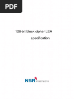 LEA A 128-Bit Block Cipher Datasheets-Korean