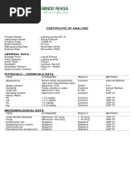 Certificate of Analysis