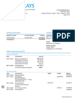 Account Statement For:: Summary of Accounts Contact Information