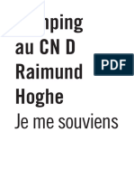 Programme de Salle Je Me Souviens Raimund Hoghe