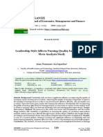 Leadership Style Affects Nursing Quality Improvement: Meta-Analysis Study