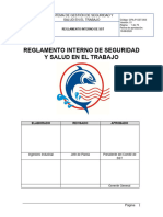 Cpa-P-Sst-003 - Reglamento Interno de Seguridad y Salud en El Trabajo