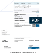 Mode de Versements Égaux (MVE) : Facture D'électricité Du 18 Avril 2023