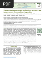 Characterization, Therapeutic Applications, Structures, and Futures Aspects of Marine Bioactive Peptides