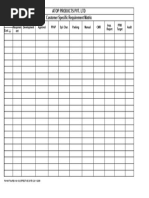 FM-MKT-04 (Customer Specific Requirement Matrix)