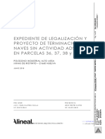 Expediente de Legalización y Proyecto de Terminación 4 Naves