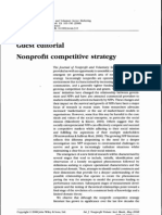 Guest Editorial Nonprofit Competitive Strategy: Int. J. Nonprofit Volunt. Sect. Mark. 13: 103-106 (2008)