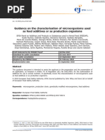 Guidance On The Characterisation of Microorganisms Used As Feed Additives or As Production