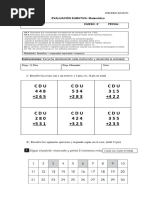 EVALUACIÓN SUMATIVA 2° Trimestre Matematica 3° Básico