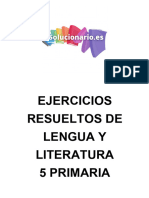 Ejercicios Resueltos de Lengua Y Literatura 5 Primaria