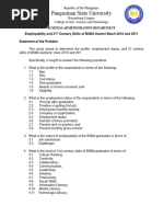 4 3 FINAL - SOP Questionnaire Employability 21st Century Skills Year 2010 and 2011