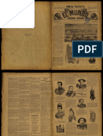 El Mundo Semanario Ilustrado. 1894. Tomo 1. No. Prospecto. Octubre 14.