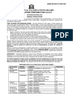 Uace 2023 Time Table