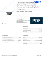 SKF 140X170X15 HMSA10 RGRadial Shaft Seal With Rubber Outside Diameter and Single Sealing Lip, For Oil or Grease Specification