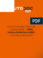 Cómo Cambiar - Filtro de Combustible - OPEL Vectra B Berlina (J96) - Guía de Sustitución