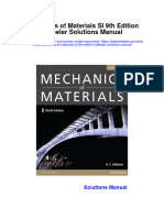 Mechanics of Materials Si 9th Edition Hibbeler Solutions Manual