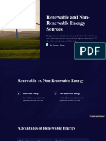 Renewable and Non Renewable Energy Sources