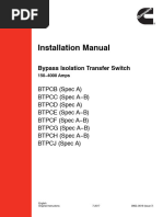 Installation Manual: Bypass Isolation Transfer Switch