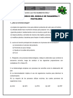 Banco de Preguntas de Panaderia y Pasteleria