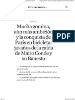 Mucha Gomina, Aún Más Ambición y La Conquista de París en Bicicleta 30 Años de La Caída de Mario Conde y Su Banesto