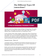 What Are The Different Types of Banking Transactions