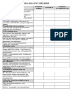 QMS, EMS Checklist