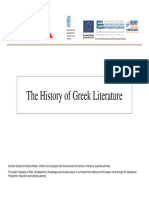 The History of Greek Literature The History of Greek Literature