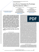 A High-Efficiency Power Generator by Footsteps Using Piezoelectric Effect