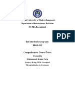 Introdcution To Geography - Comprehensive Notes by Muhammad Rehan Zafar