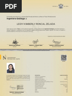 Leidy Kimberly Roncal Zelada: Ingeniera Geóloga A