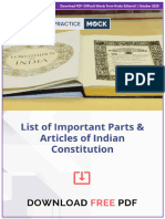 List of Important Parts Articles of Indian Constitution Download Free PDF - Compressed 1