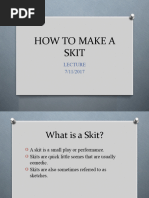 How To Make A Skit