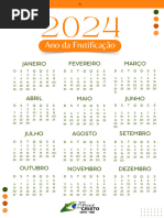 Calendário de Parede Feliz 2024 Rosa