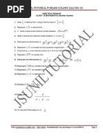 9th Number System Test Paper-2