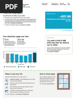 Your Bill Highlights: Your Electricity Usage Over Time You Used A Total of 466 KWH From Nov 16, 2022 To Jan 13, 2023