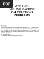 Chapter 5 Milling Machine-Calculation Problems-11 May 2022