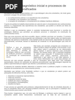 Métodos de Diagnóstico Inicial e Processos de Avaliação Diversificados