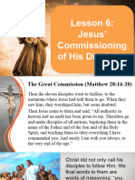 CLE GRADE 8 - Lesson 6 - Jesus - Comissioning of His Disciples