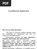 Conditional Statement