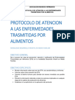 Protocolo de Atencion A Las Enfermedades Trasmitidas Por Alimentos