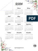 Calendario 2024 Flores Silvestres