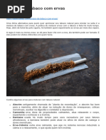 Mistura de Tabaco Com Ervas