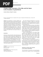 Closing Wedge Osteotomy of The Tibia and The Femur