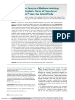 A Multilevel Analysis of Platform-Switching Flapless Implants Placed at Tissue Level: 4-Year Prospective Cohort Study