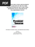 Innovating Education: Development and Validation of The Teacher Adviser Systematic Kit (TASK) Using Microsoft Excel For Enhanced Teacher Productivity