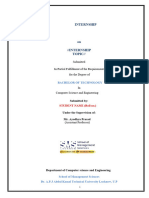 Internship Report Format