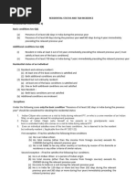 Residential Status and Tax Incidence