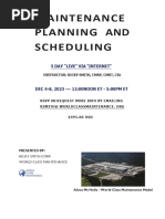 Maintenance Planning and Scheduling Workshop-1